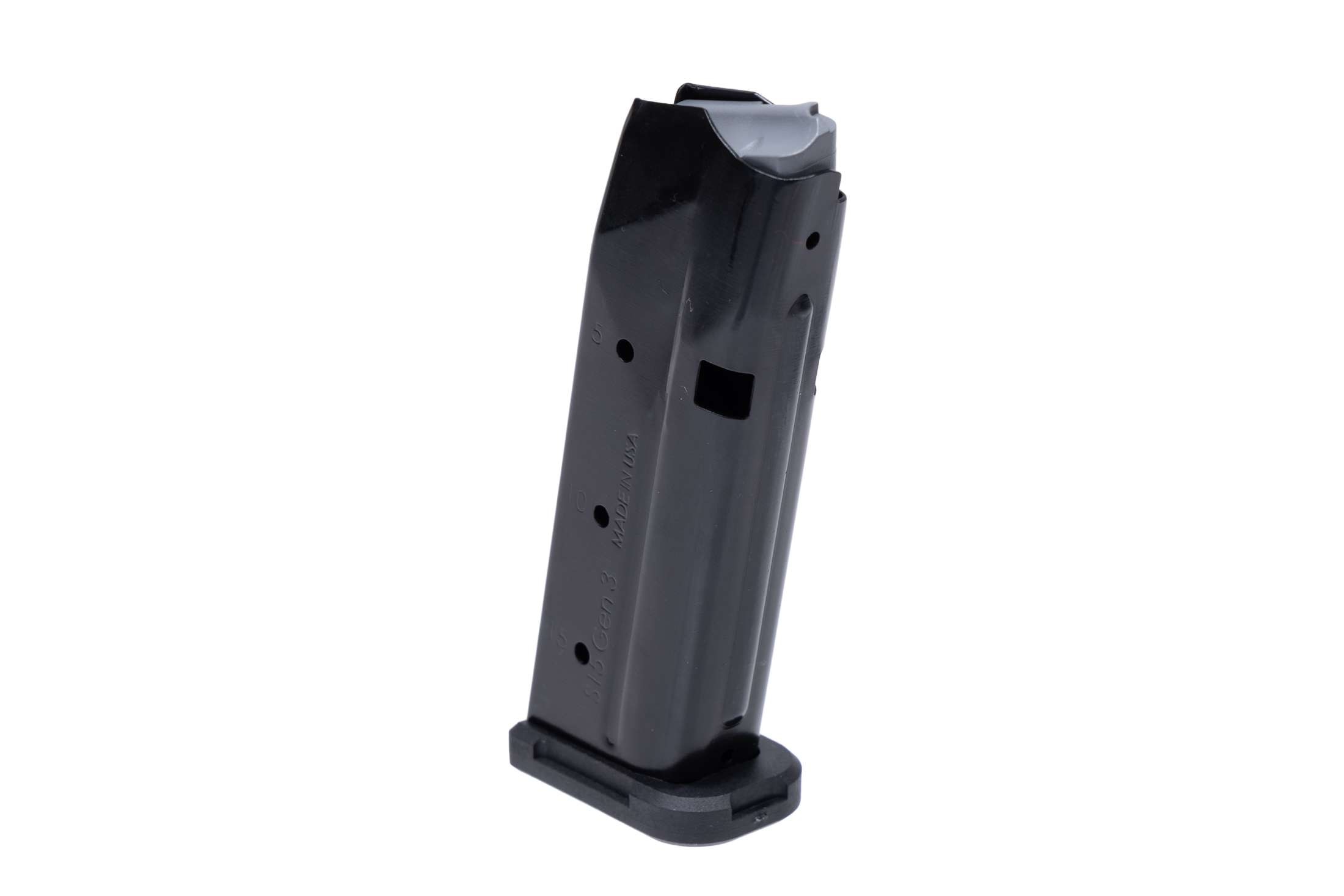 Shield Arms SAS15NCGEN3 S15 Magazine Gen 3 15rd Flush 9mm Luger Fits Glock 48/43X Black Steel